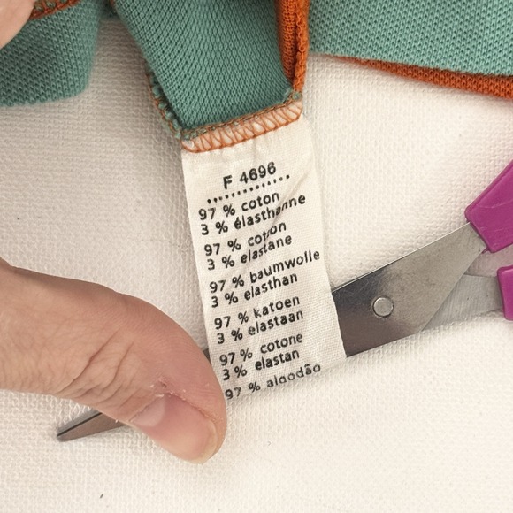 Vintage Y2k Lacoste Top Womens M Striped Cap Sleeve Wide Scoop Neck Preppy - Picture 5 of 8